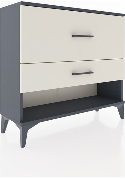 Arges Şifonyer 2 Çekmeceli 88x30x80 Antrasit-aytaşı Antrasit