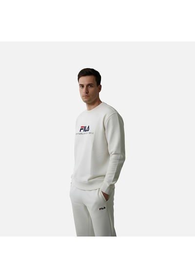 Ekru Fila Unisex Sweatshirt Valsera Logo Fau0226.10010 Ekru