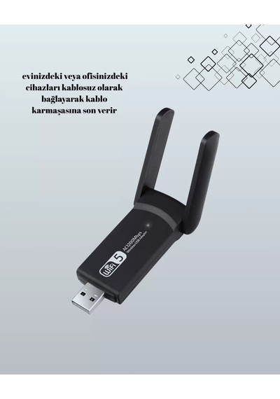 Usb Wifi Adaptör 1200 Mbps Hız 97163980