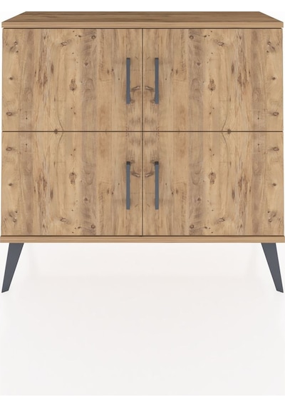 Arges Şifonyer 2 Raflı 4 Kapaklı 88x30x80 Çam-çam Çam