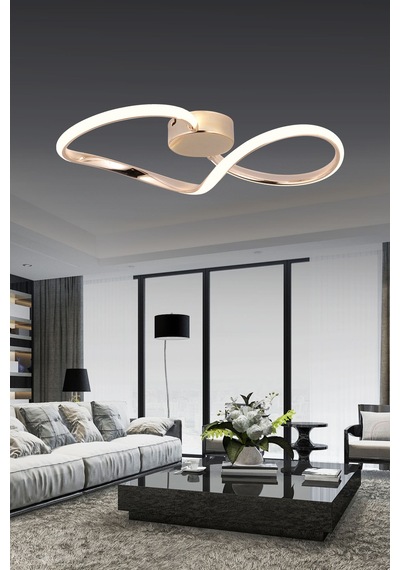 Pl 08 2 Model Gold 3 Renkli Salon Ve Oturma Odası İçin İdeal Alüminyum Avize, 45x10 Gold