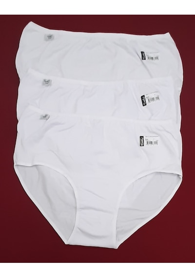 Tutku Kadın Elastan Bato Külot Paket Içeriği 3 Adet Beden 5 2xl Beyaz