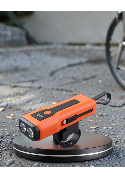 Bisiklet Işığı Dijital Göstergeli 600 Lümen Uczzz828fenerpowerbank-3 Çok Renkli