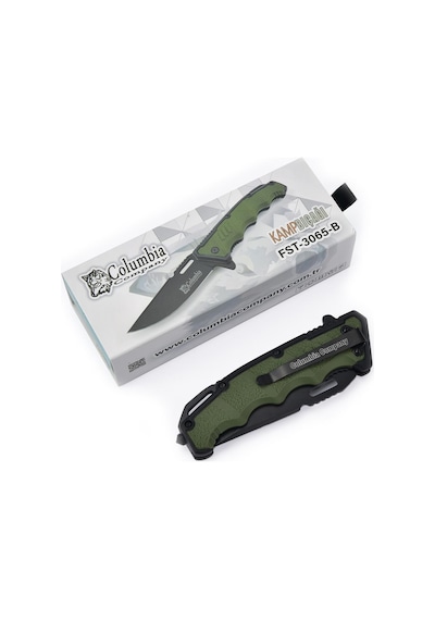 Columbia Fst-3065-b Kamp Bıçağı Katlanır Outdoor Avcı Çakısı Acil Durum Survival Siyah