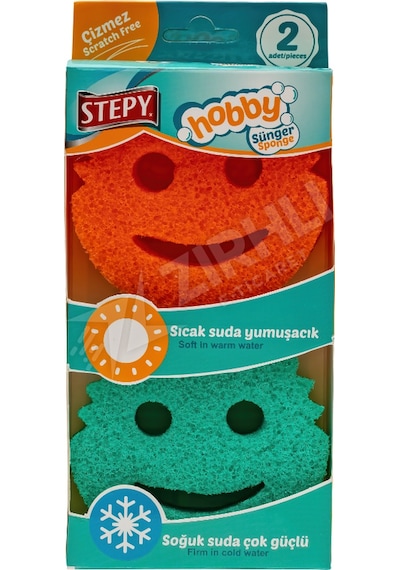 3 Adet Stepy Hobby Sünger Gülen Yüz 2'li