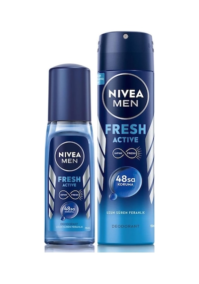 Men Erkek Pump Sprey Deodorant Fresh Active 75ml Ve Nıvea Men Erkek Sprey Deodorant Fresh Active150 Ml