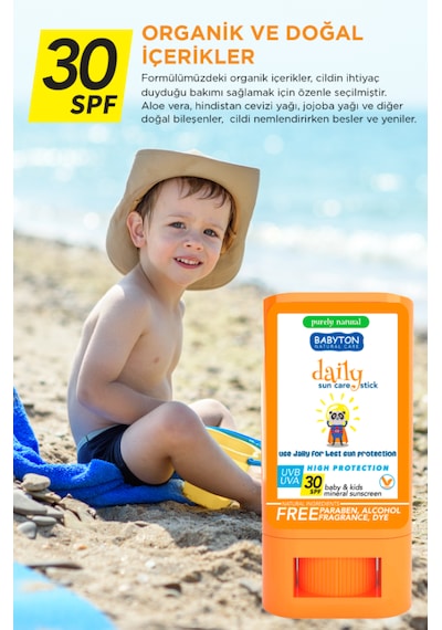 Babyton Doğal Güneş Koruyucu Stick 30 SPF 20 GR