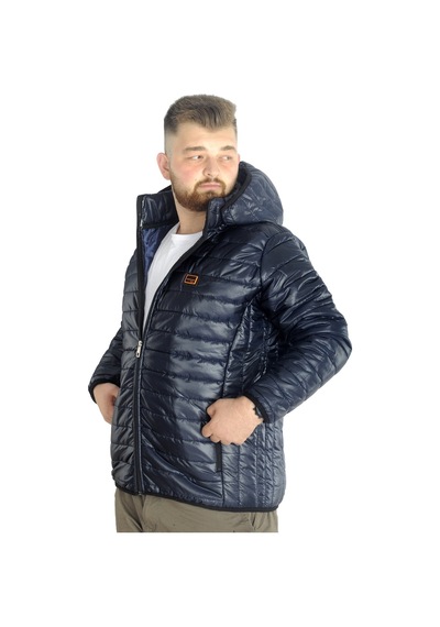 Mode Xl Büyük Beden Mont Kapitone Kapüşonlu 22602 Lacivert 001
