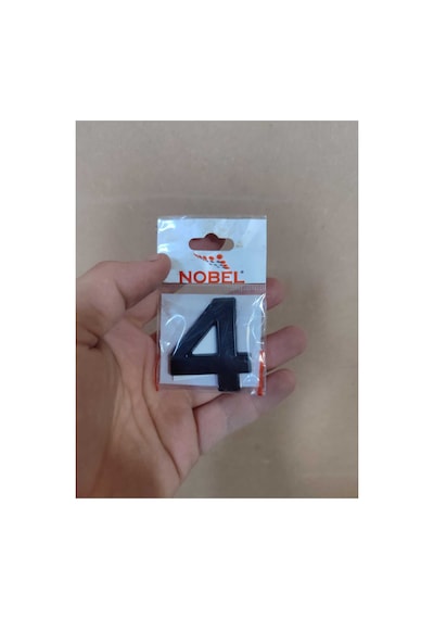 Yapışkanlı Kapı Numarası Kapı No Siyah Küçük Boy 50 Mm 5cm Siyah Renk Numaralar 1 Adet 4 4