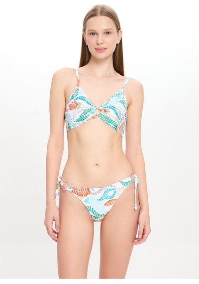 Toosalty Kadın Çok Renkli Dokulu Geniş Üçgen Bikini Takımı 25sw002st Çok Renkli