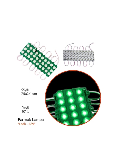 Nyf Benmax 12v Parmak Lamba Modül Led 3 Lü Yeşil 10 Lu Bx12 056