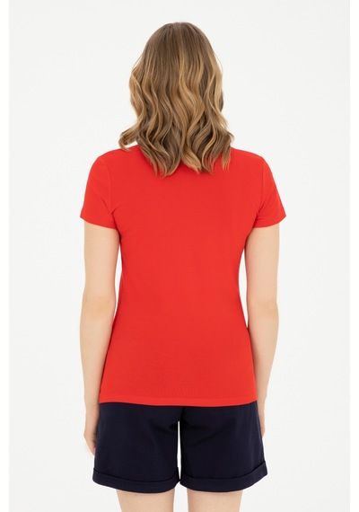U.S. Polo Assn. U.s. Polo Assn. Kadın Kırmızı Tişört 50282889-vr030 Kirmizi