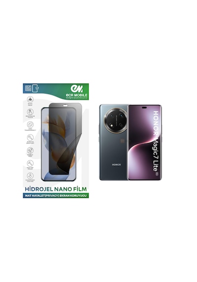 Honor Magic 7 Lite Uyumlu Hidrojel Nano Ekran Koruyucu Film Hayalet Privacy Tempered Cam Değildir