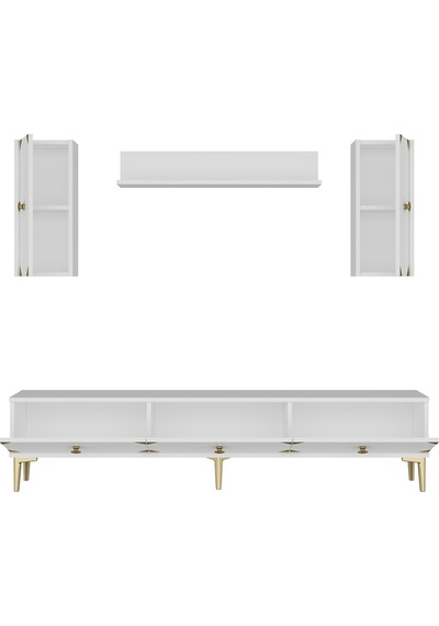 Tvr1897bg Alfa Tv Ünitesi Takımı Beyaz-gold 180cm