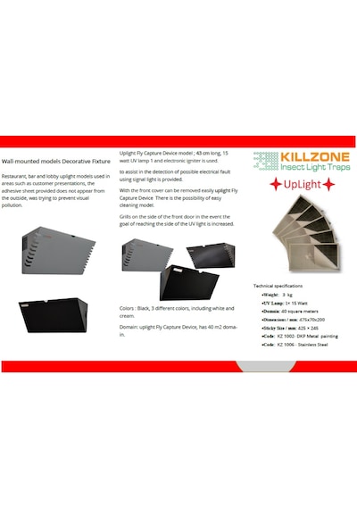 Killzone Uplight Duvar Tipi Sinek Öldürücü Krem Rengi