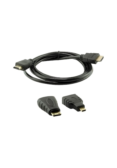 1.5 M 1.4v 3d Hdmı Kablo Mini Micro Uç 3in1 Çevirici Dönüştürücü