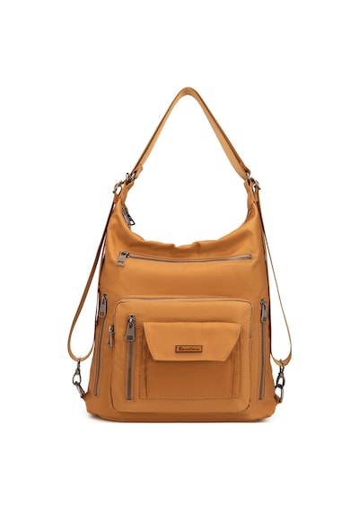 Saten Kumaş Hem Sırt Hem De Omuz Çantası 2129 Camel