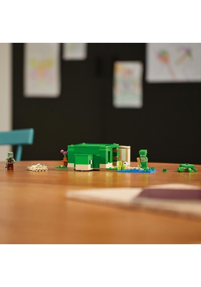 LEGO® Minecraft Kaplumbağa Plaj Evi 21254 8+ Yaratıcı Oyuncak Yapım Seti - 234 Parça