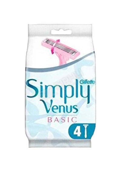 2 Adet Gillette Simply Venus Basic Tıraş Bıçağı 4'lü Kadın