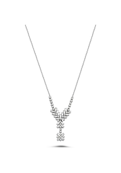 0,76 Karat Pırlantalı Baget Kolye