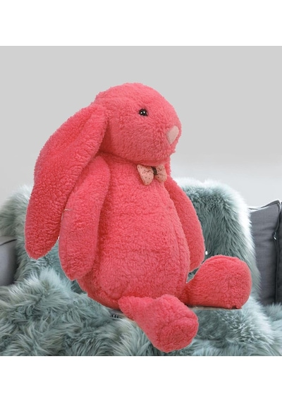 Led Işıklı, Uyku Arkadaşı Uzun Kulak Bunny Peluş Tavşan 65cm Fuşya Genel