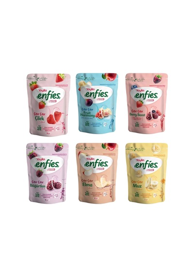 Enfies Freeze Dried Dondurularak Kurutulmuş Çıtır Meyve-6 Çeşit Mix - 861873046 Diğer