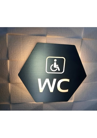 Honeycomb Serisi Işıklı Wc Yönlendirme Tabelası (504859219)