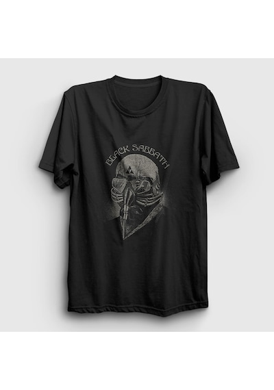 Presmono Unisex Mask Black Sabbath T-shirt Siyah
