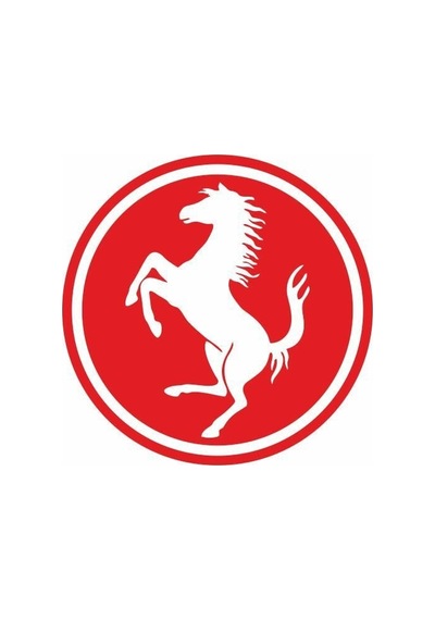 Ferrari Logo Kırmızı 55 X 55 Mm Sticker 10'lu Standart