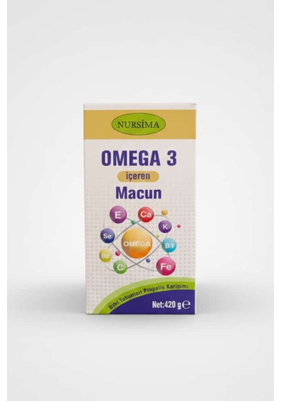 Nursima Omega 3 İçeren Bitki Tohumları & Propolis Karışımı Macun 420 G Doğal Bitkisel Karışım