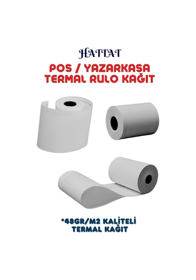 Termal Kağıt 56mm Eninde Pos Cihazı, Yazar Kasa, Bilgi Fişi, Sıramatik Ve Her Tip Termal Rulo Yüksek Kaliteli Tam Metrajlı 10, 56mmx25metre