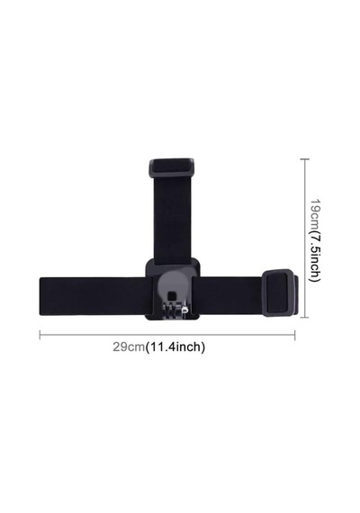 Gopro Aksiyon Kamera İle Uyumlu Kafa Bandı Head Strap Tutucu Siyah
