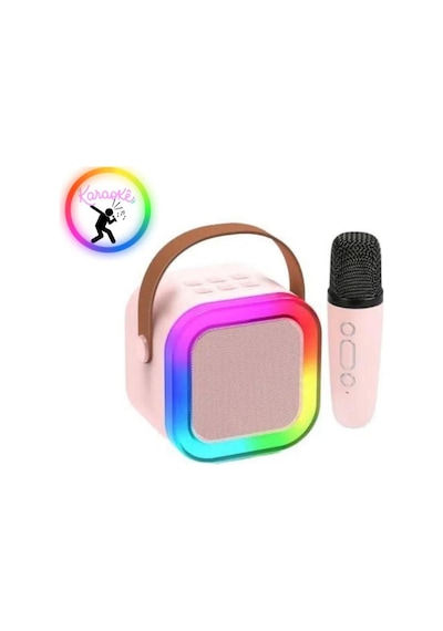 Karaoke Hoparlör 5w Tf Kart/usb/tws Özellikli 2inch Bass Mikrofonlu Rgb Işıklı Bluetooth Speaker