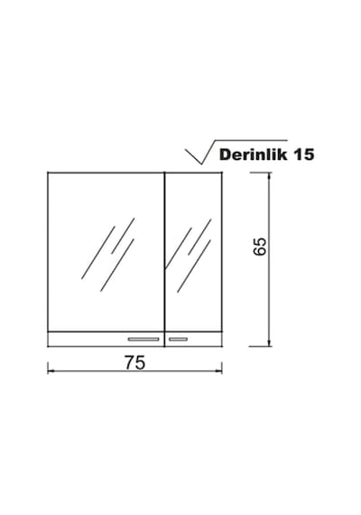 Denko Terra Aynalı Banyo Dolabı Üst Modülü 75 Cm Çok Renkli Denko Terra Aynalı Banyo Dolabı Üst Modülü 75 Cm Çok Renkli