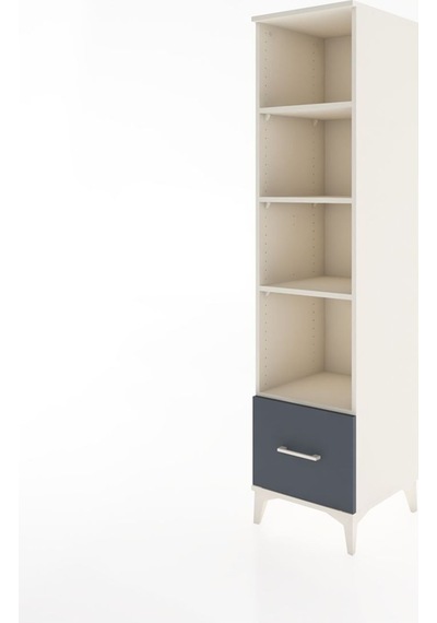 Hyperion Dolap 4 Raflı Tek Çekmeceli 44x44x182 Aytaşı-antrasit Aytaşı