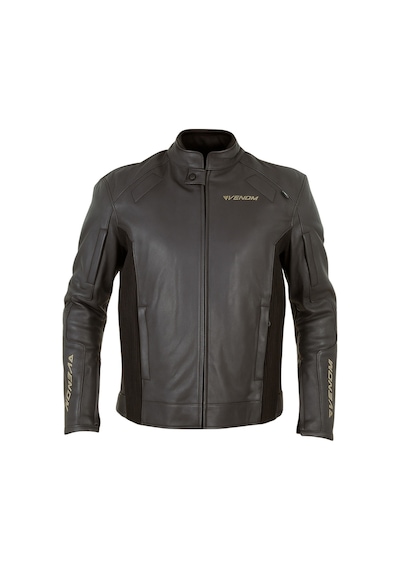 Venom D2 Motosiklet Montu Deri 4 Mevsim Leather Racing Mont Siyah