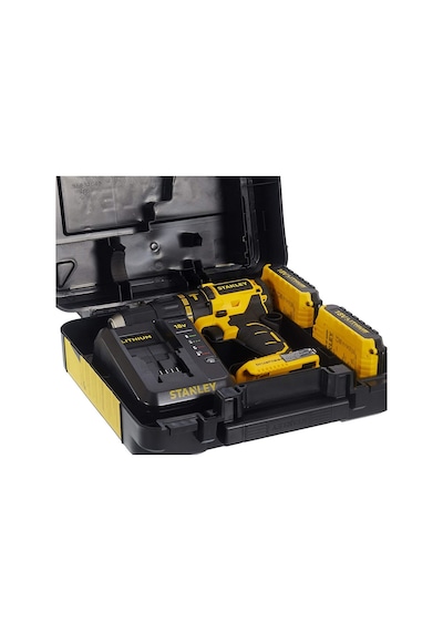 Stanley SBH20D2K-TR 18V 2Ah Li-Ion Kömürsüz Çift Akülü Darbeli Matkap