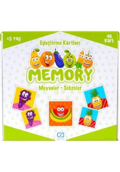 Ca Games Memory Hafıza Kartı Puzzle Meyveler - Sebzeler 48 Parça