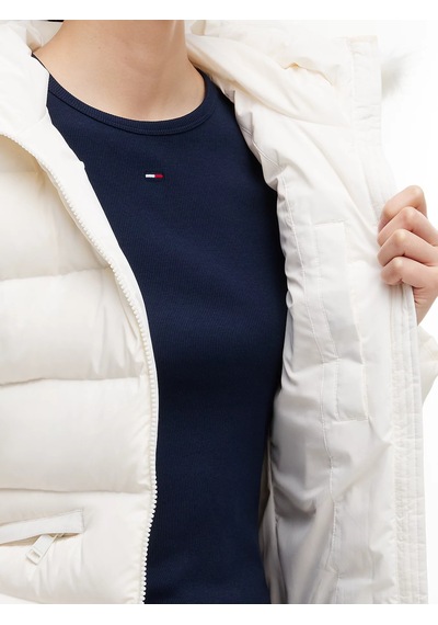 Tommy Hilfiger Kadın Marka Logolu Günlük Kullanıma Uygun Bbeyazz Mont Dw0dw23409 Ybh