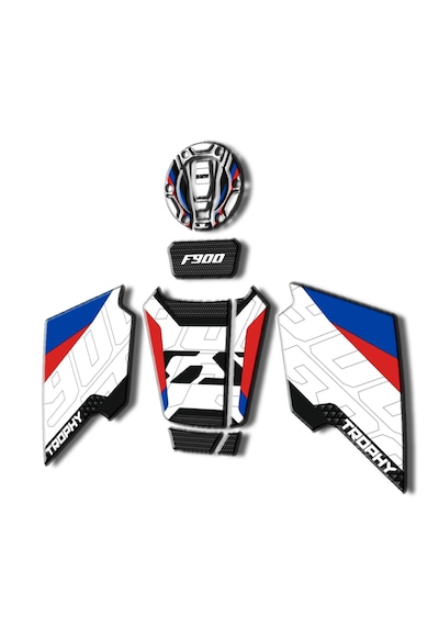 Bmw F900gs Adv Tank Pad Seti Beyaz Mavi