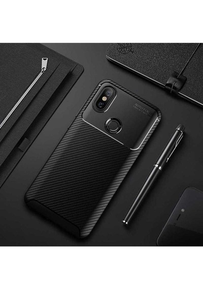 Xiaomi Mi 8 Kılıf Zore Negro Silikon Kapak Siyah
