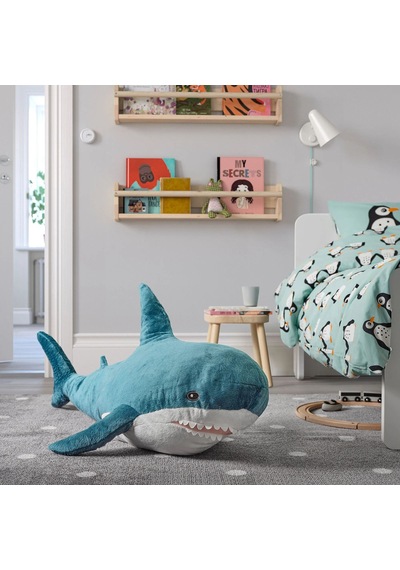 Ikea Blahaj Peluş Oyuncak 100 Cm Beyaz - Mavi