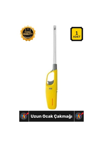 Çakmak Gazlı Doldurulabilir Güvenli Ergonomik Pratik Ateşleyici Kalite Şık Ocak Mutfak Çakmağı Uzun