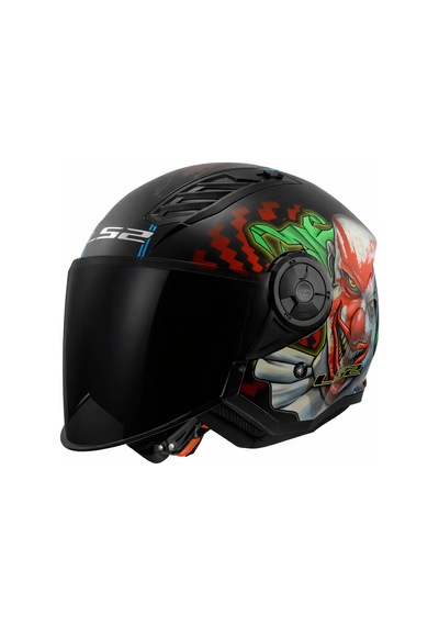 Ls2 Aırflow 2 Happy Dreams Mat Kask Siyah Vizör Tek Renk
