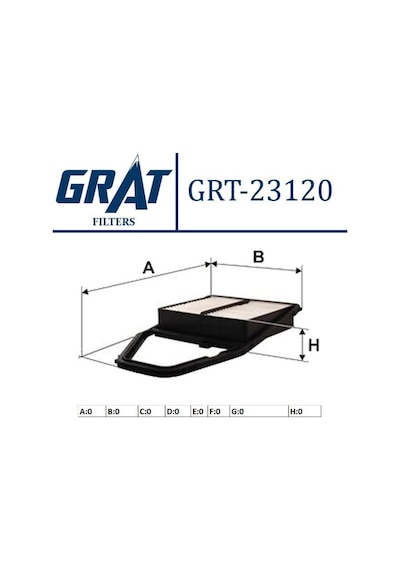 GRAT 23120 Hava Filtresi Civic 01-06 1.4 1.6 1.7 Vtec 2.0 Type-R