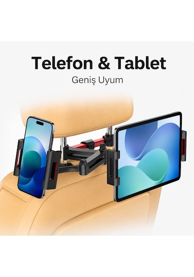 Araba Koltuk Arkası Tablet Tutucu Ayarlanabilir Araç İçi Tutacak