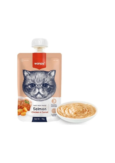 2As Wanpy Taze Somonlu&tavuklu Kedi Et Ezmesi 90 Gr Tekli 12 Gri