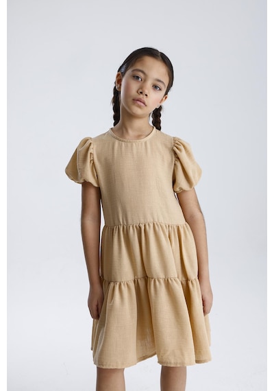 Miababy Basic Düz Elbise Bej