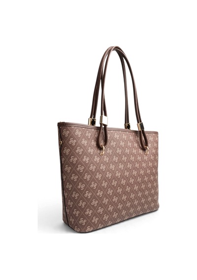 Silver & Polo Silver Polo Kahve - Kahve Monogram Kadın Omuz Çantası Sp1282 Kahverengi