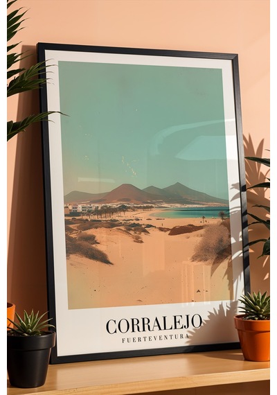 Corralejo Fuerteventura Spain Vintage Seyahat Posteri Çerçeveli Tablo - Premium Elit Duvar Dekoru Siyah Corralejo Fuerteventura Spain Vintage Seyahat Posteri Çerçeveli Tablo - Premium Elit Duvar Dekoru Siyah